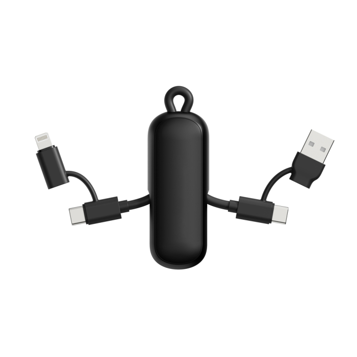 Cablu breloc Urban Vitamin Dublin 4-in-1, 100W PD, USB-C si iOS, 480 Mbps [2]
