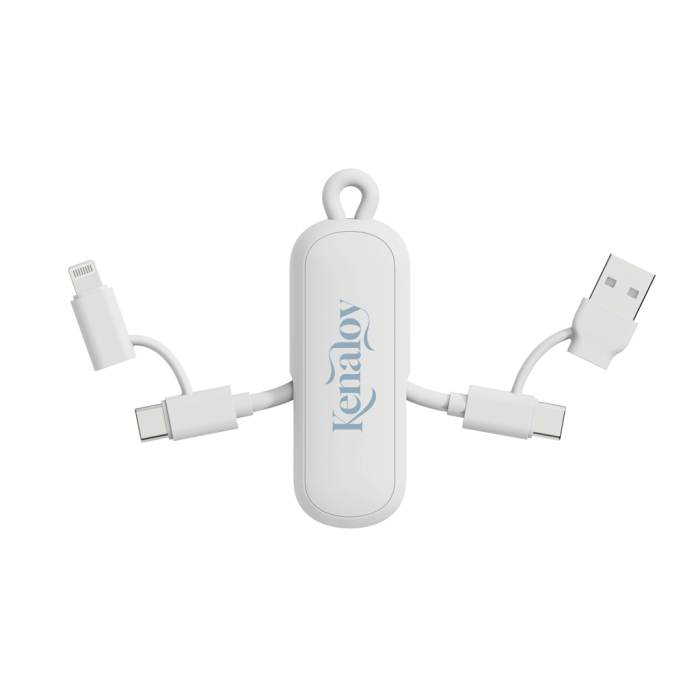 Cablu breloc Urban Vitamin Dublin 4-in-1, 100W PD, USB-C si iOS, 480 Mbps [10]