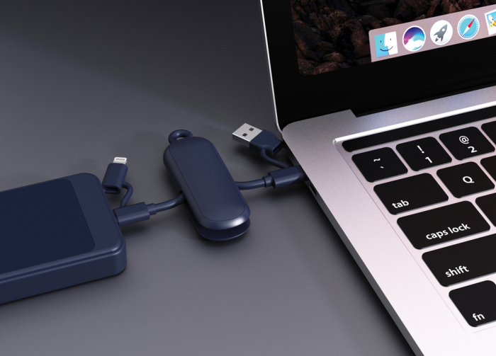Cablu breloc Urban Vitamin Dublin 4-in-1, 100W PD, USB-C si iOS, 480 Mbps [11]