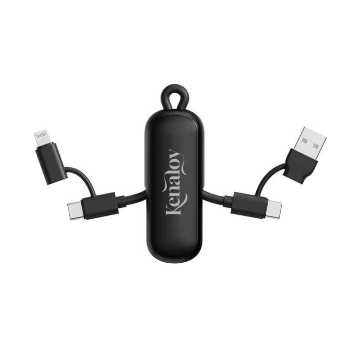 Cablu breloc Urban Vitamin Dublin 4-in-1, 100W PD, USB-C si iOS, 480 Mbps [10]