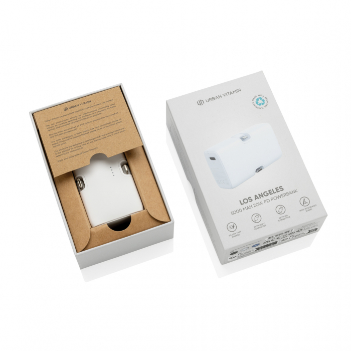 Powerbank 5000 mAh 20W PD dual output, Urban Vitamin Los Angeles [7]