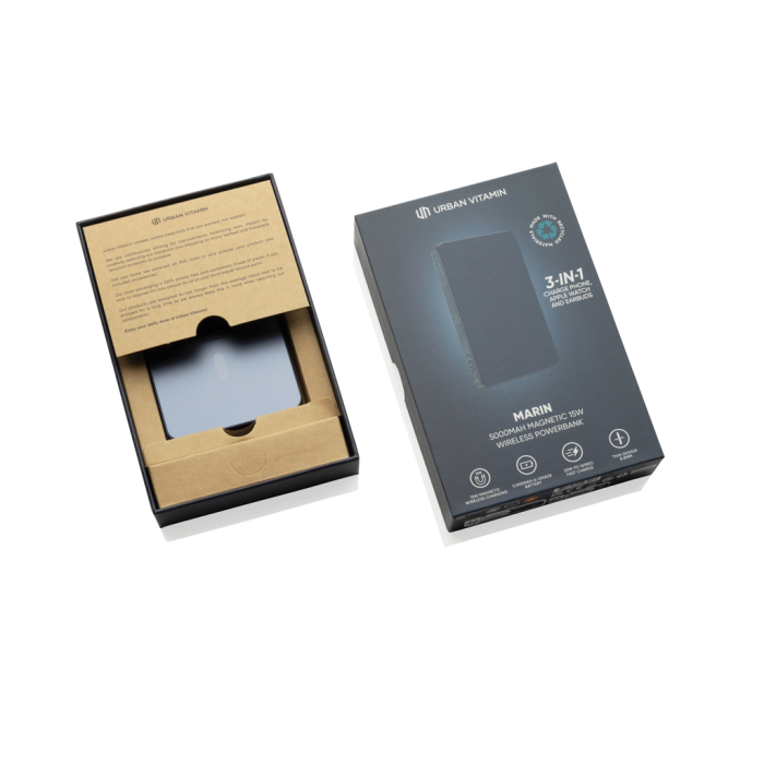 Powerbank magnetic Urban Vitamin Marin 5000 mAh, wireless 15W, USB-C 20W [3]