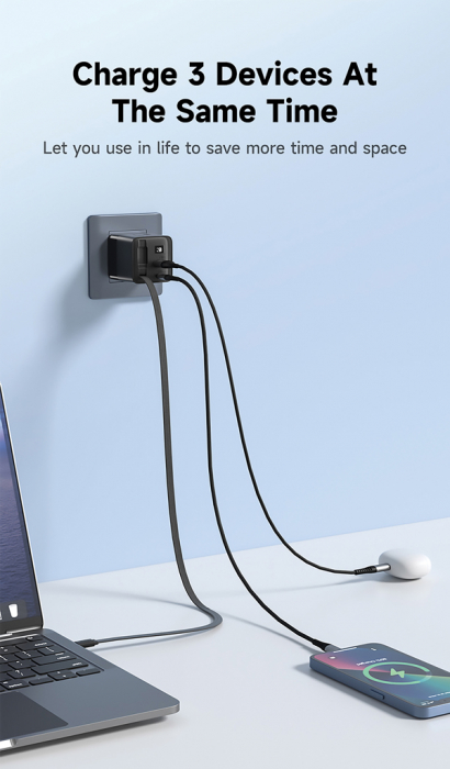 Incarcator Urban Vitamin Mendocino 65W GaN cu cablu retractabil [5]