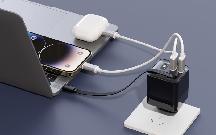 Incarcator Urban Vitamin Mendocino 65W GaN cu cablu retractabil [8]