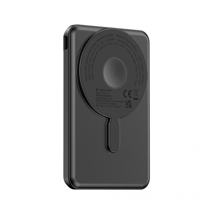 Powerbank Urban Vitamin Redwood 5-in-1 magnetic 5.000 mAh, incarcare rapida 20W PD [2]