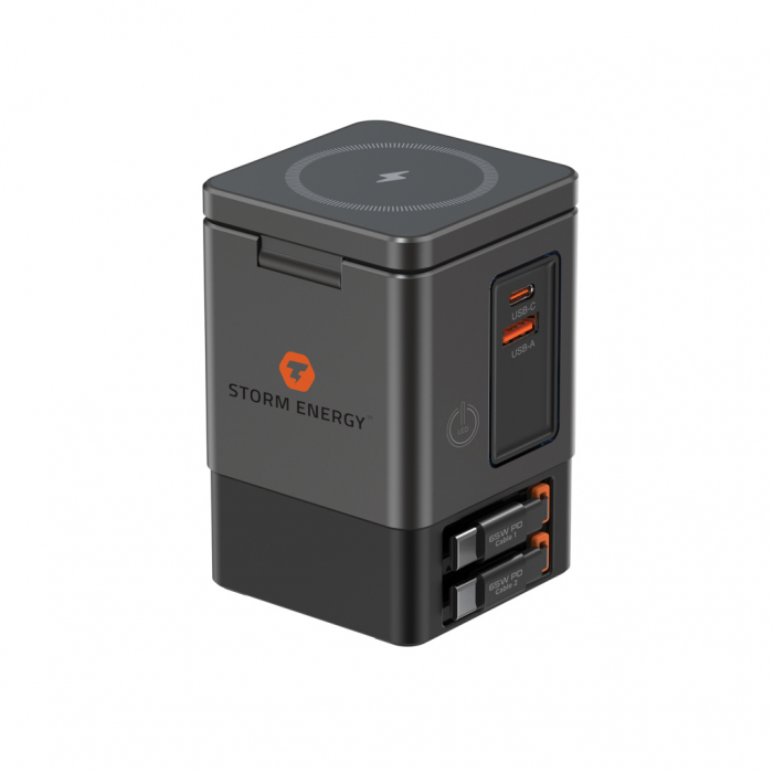 Statie incarcare Urban Vitamin Sacramento 105W GaN, wireless si cabluri retractabile [18]