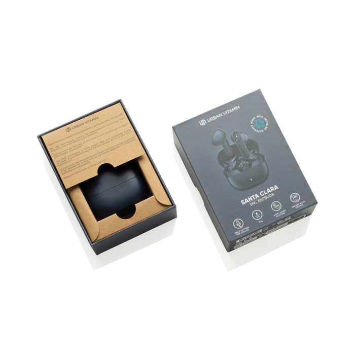 Casti wireless ENC BT 6.0 IPX4 din plastic reciclat RCS Urban Vitamin Santa Clara [4]
