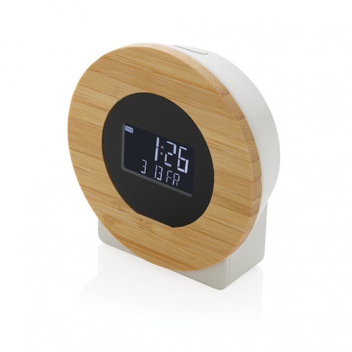 Ceas birou LCD Utah RCS reciclat si bambus, Vinga [2]