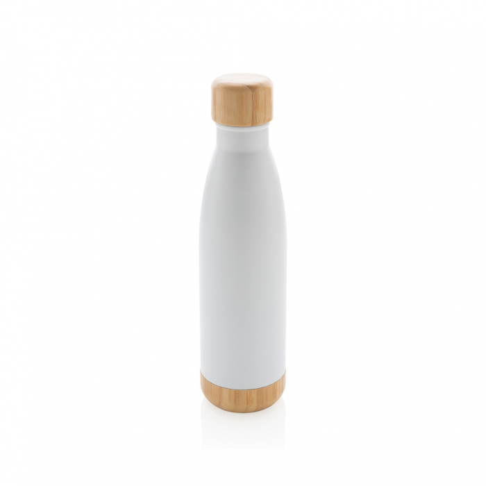 Sticla termos inox 520 ml cu capac si baza bambus [2]