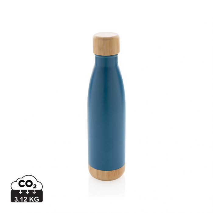 Sticla termos inox 520 ml cu capac si baza bambus [1]