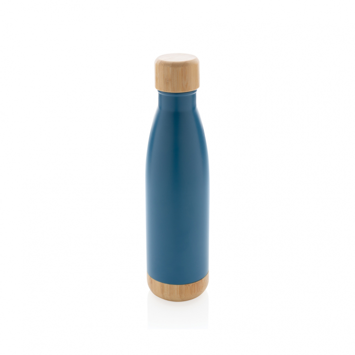 Sticla termos inox 520 ml cu capac si baza bambus [2]