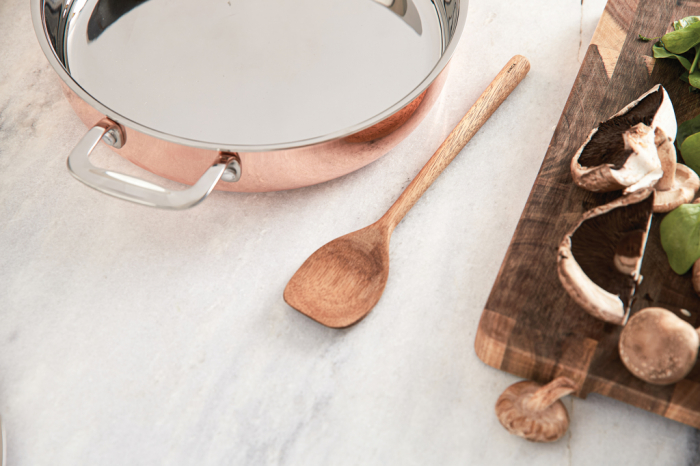 Tigaie sauté VINGA Baron cupru – tri-ply cu capac, compatibila inductie [9]