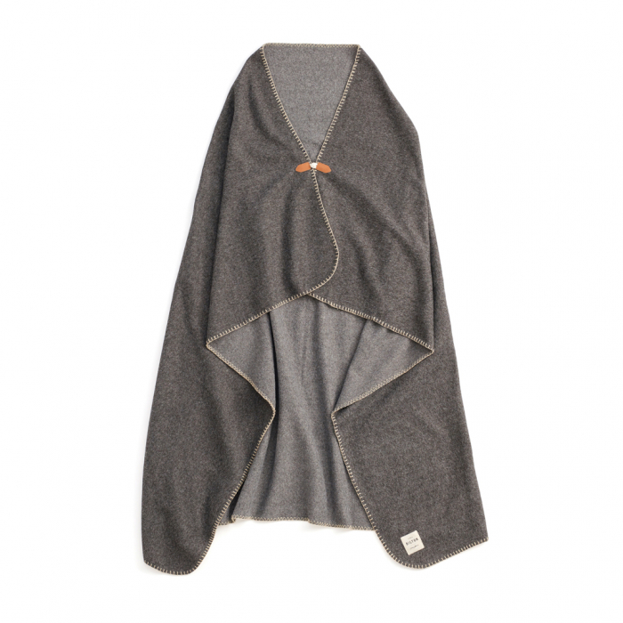 Patura VINGA Bilton reciclata – fleece melange cu functie poncho [3]