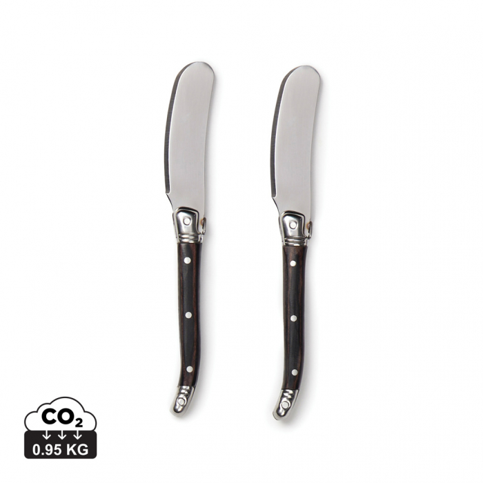 Set cutite unt VINGA Gigaro – 2 piese inox cu maner lemn pakka [1]