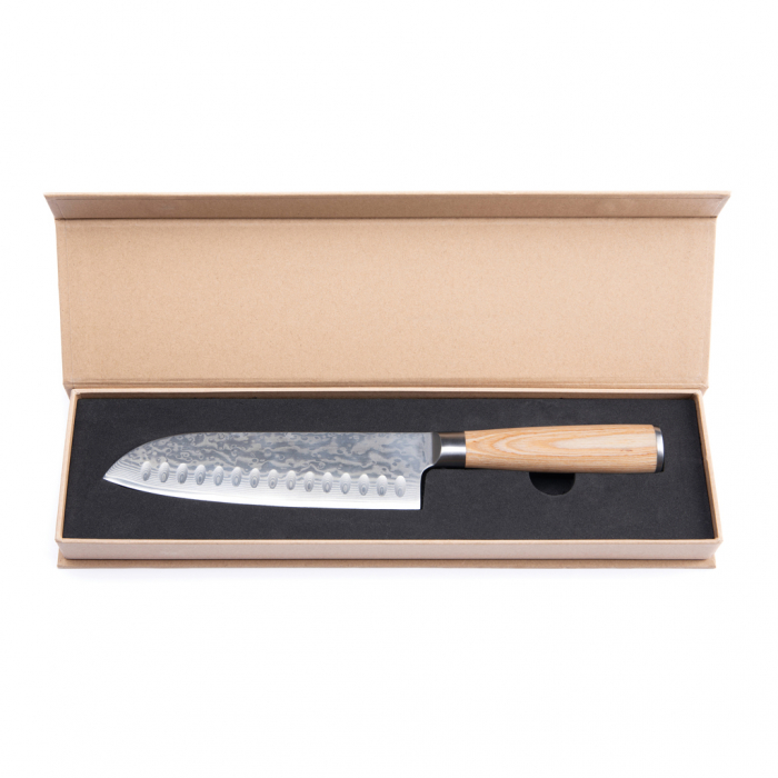Cutit Santoku VINGA Hattasan Damascus – otel VG10, 67 straturi, maner Pakkawood [7]
