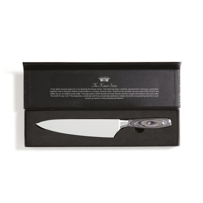 Cutit bucatar VINGA Kaiser Chef 20 cm – otel german si maner Pakkawood [9]