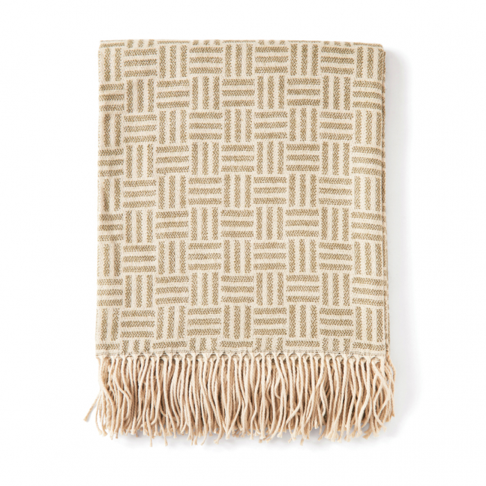 Patura VINGA Lenox – design geometric jacquard, acril 100% [2]