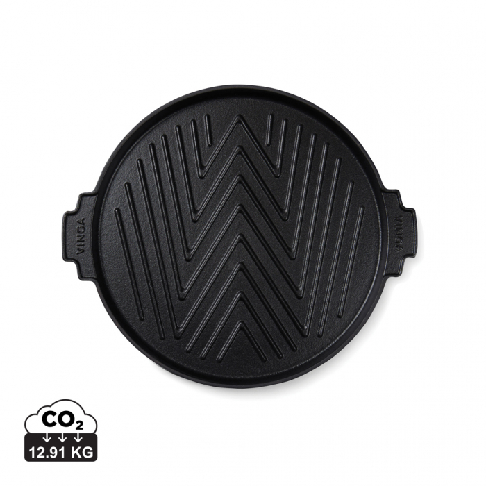 Plita grill striata VINGA Monte Ardoise, fonta emailata, 30 cm [1]