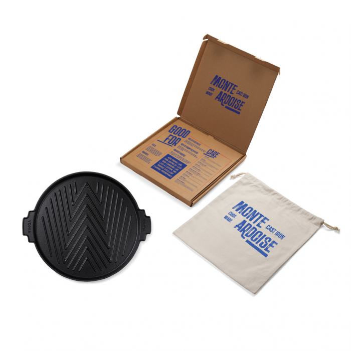 Plita grill striata VINGA Monte Ardoise, fonta emailata, 30 cm [7]