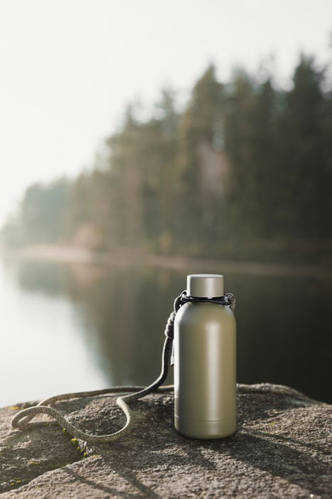 Sticla termos VINGA Parks RCS 400 ml, otel inoxidabil reciclat, pereti dubli, bretea umar [7]