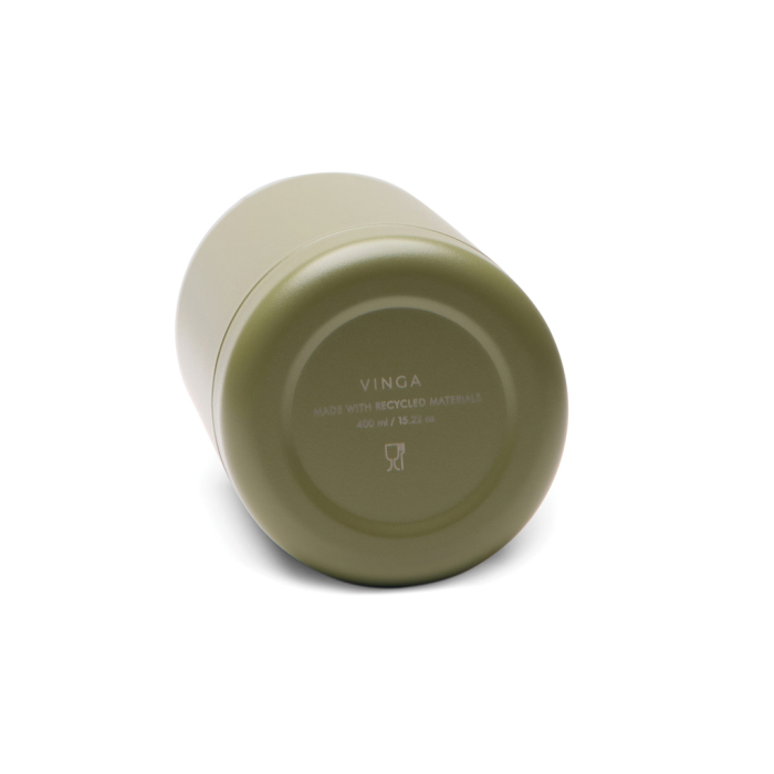 Sticla termos VINGA Parks RCS 400 ml, otel inoxidabil reciclat, pereti dubli, bretea umar [6]