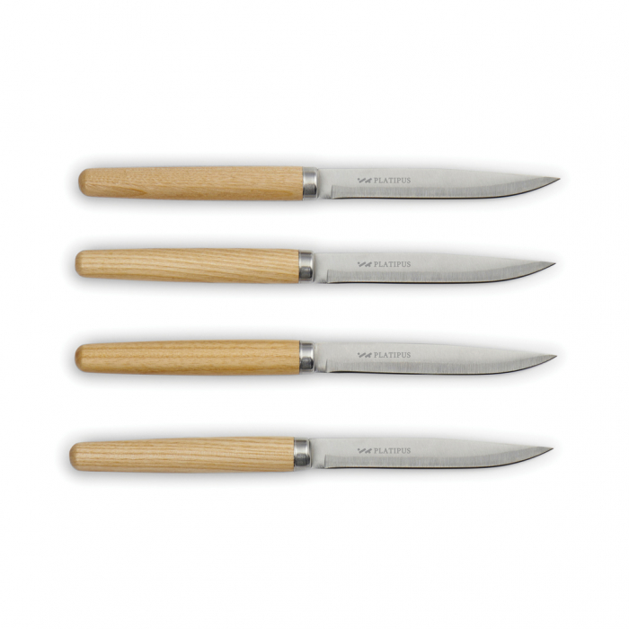 Set cutite carne VINGA Retro|4 piese inox cu maner lemn frasin [3]