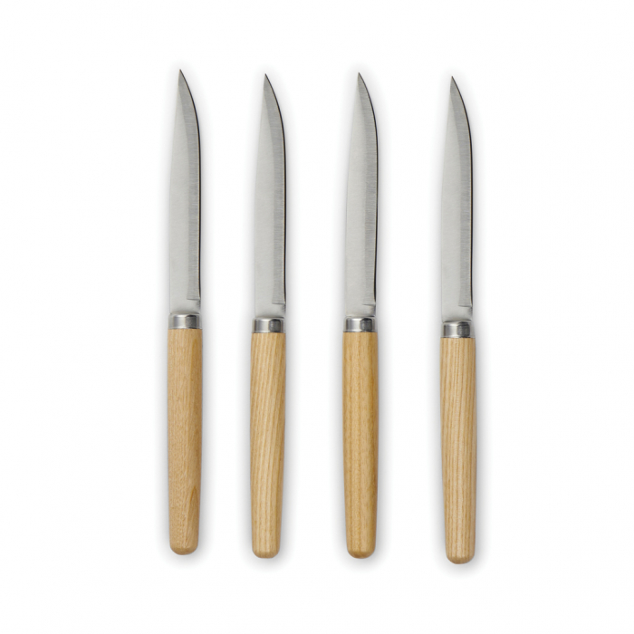 Set cutite carne VINGA Retro|4 piese inox cu maner lemn frasin [2]