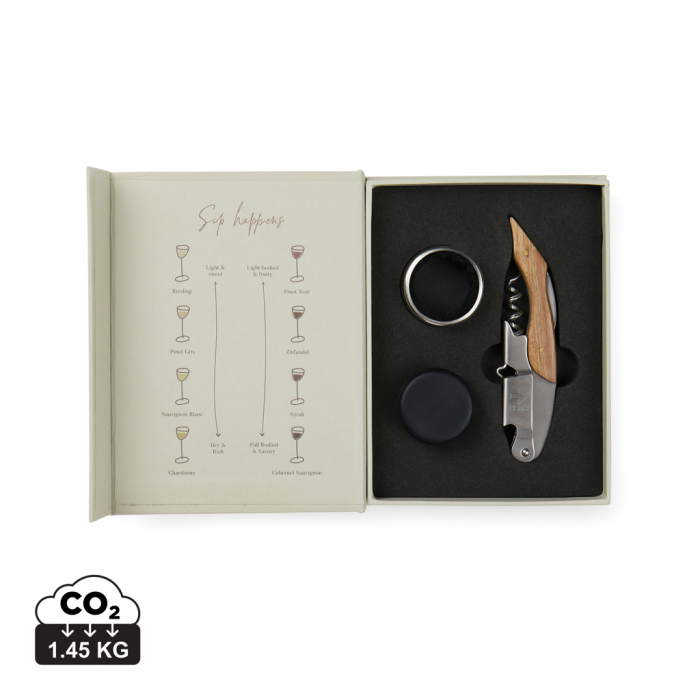 Set VINGA Story of Wine – accesorii vin 3 piese in cutie tip carte [1]
