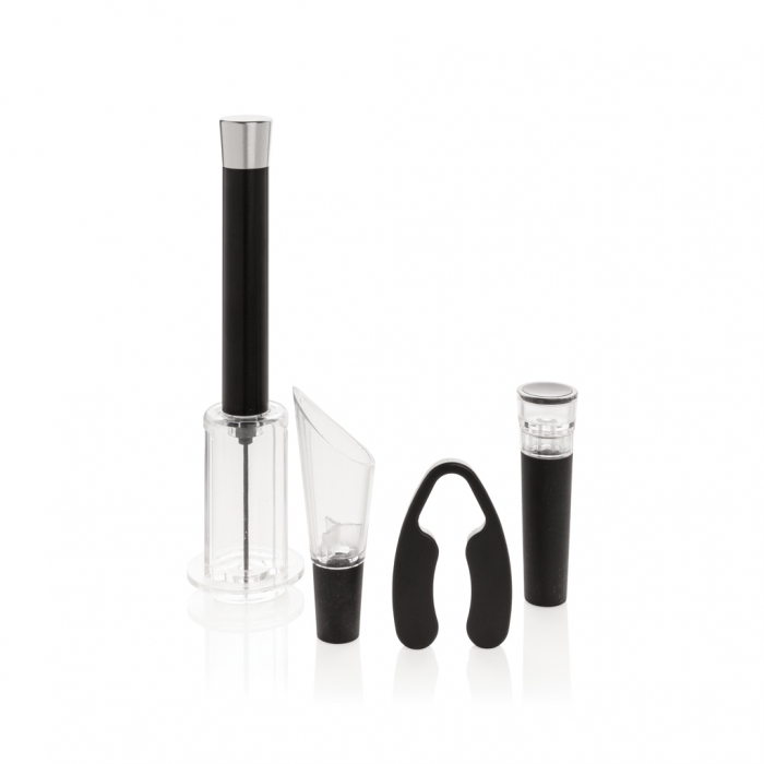 Set vin Vino Connoisseur 4 piese – tirbuson, dop vacuum, aerator, taietor folie [2]
