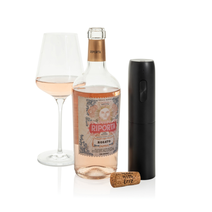 Deschizator electric de vin reincarcabil Vino, USB-C, design elegant, negru mat [4]