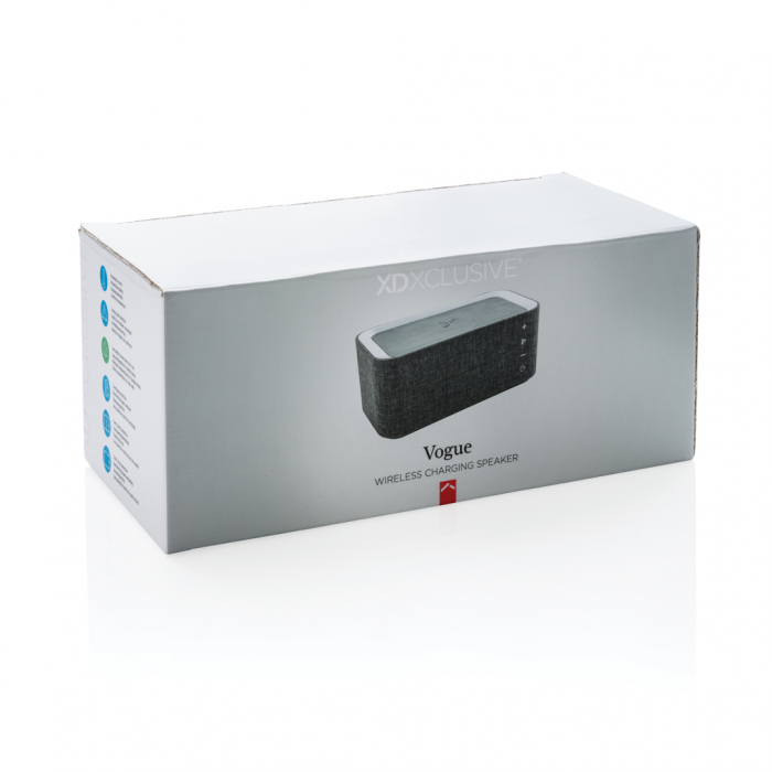 Boxa wireless 6W cu functie de incarcare 5W Vogue, design textil modern [7]