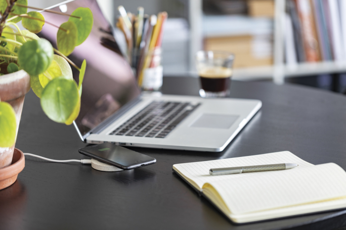 Pad incarcare wireless Wheat Straw 5W – fibre de grau si ABS [8]