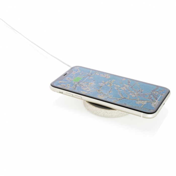 Pad incarcare wireless Wheat Straw 5W – fibre de grau si ABS [3]