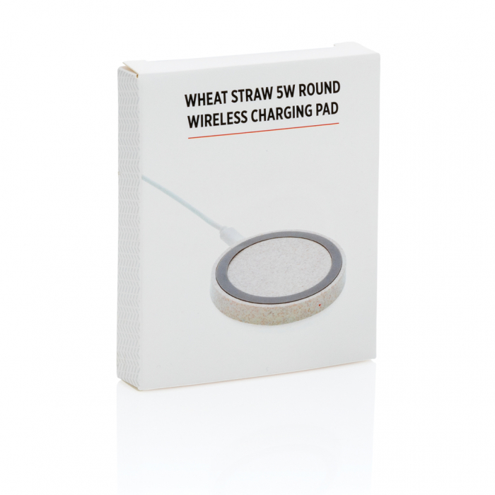 Pad incarcare wireless Wheat Straw 5W – fibre de grau si ABS [10]