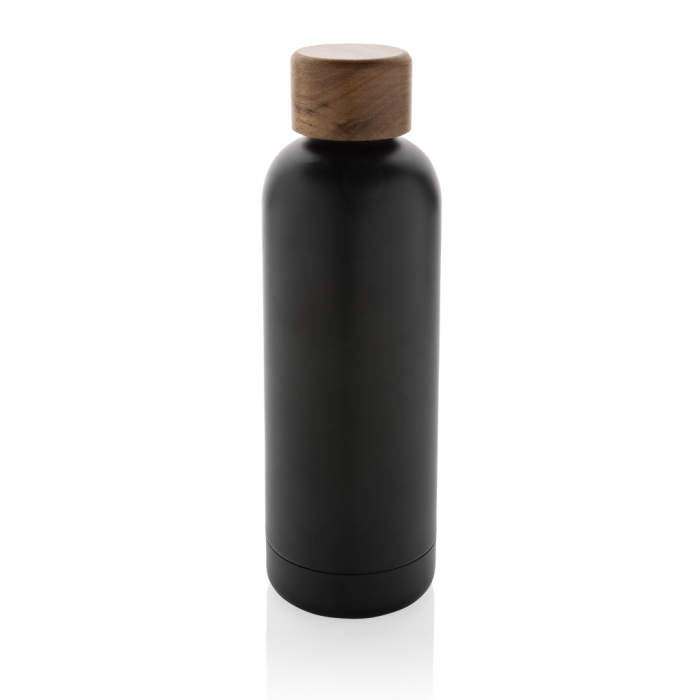 Sticla termos Wood inox reciclat RCS 500 ml cu capac lemn [2]