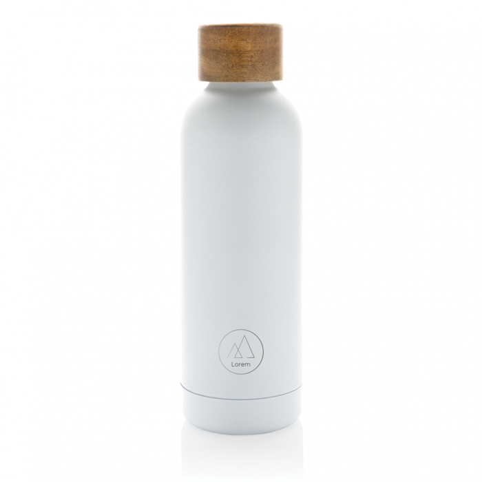 Sticla termos Wood inox reciclat RCS 500 ml cu capac lemn [5]