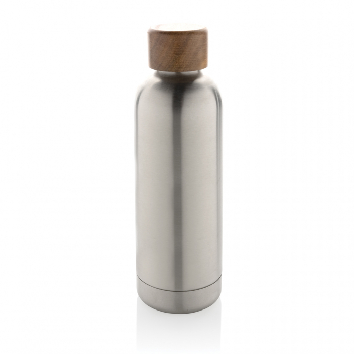 Sticla termos Wood inox reciclat RCS 500 ml cu capac lemn [2]