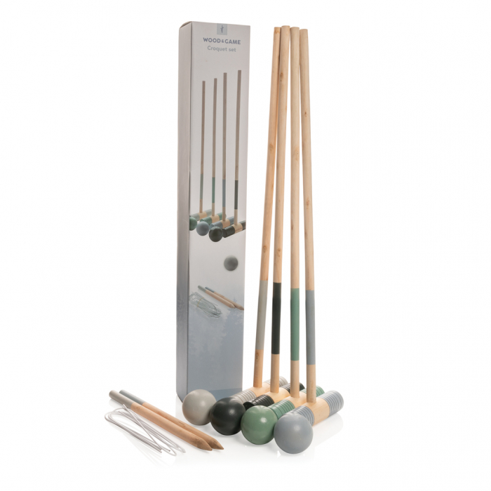 Set croquet din lemn pentru 4 jucatori – joc de gradina [6]