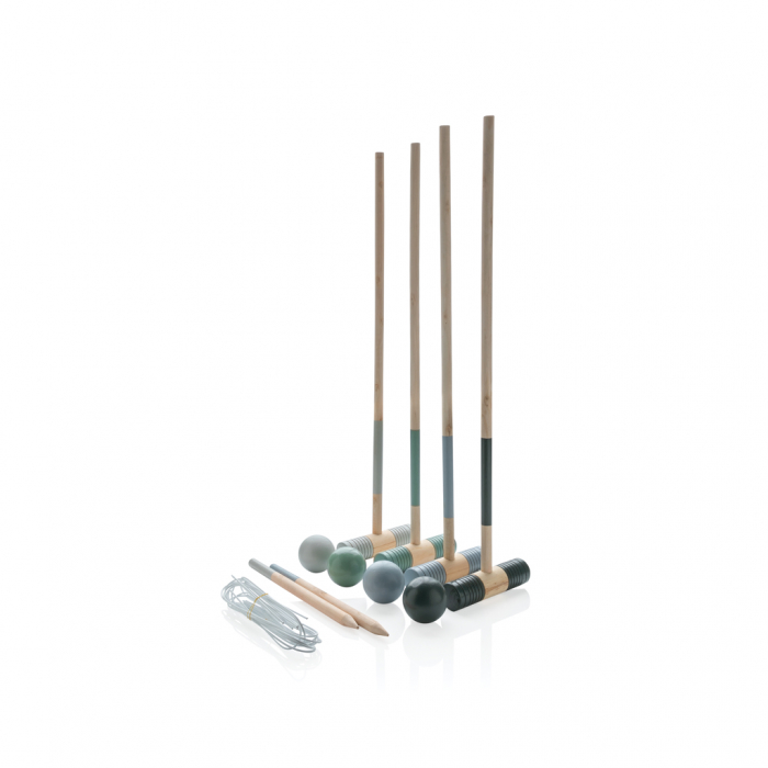 Set croquet din lemn pentru 4 jucatori – joc de gradina [2]