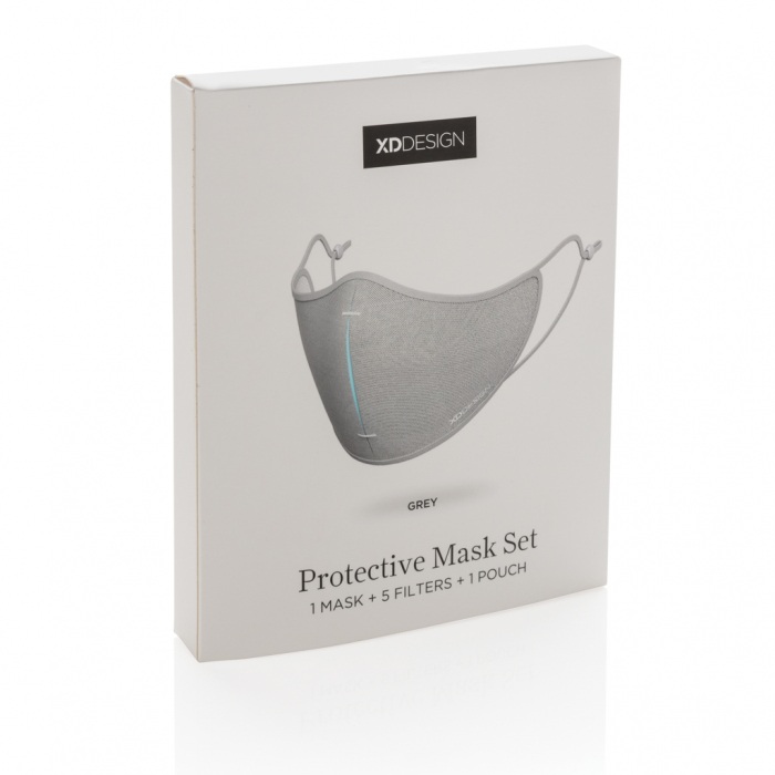 Set masca de protectie XD DESIGN, reutilizabila, cu filtru Hyproof® si tratament ViralOff® [8]