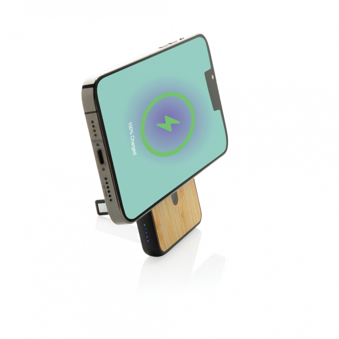 Powerbank magnetic wireless 5000 mAh bambus RCS, Zen [5]