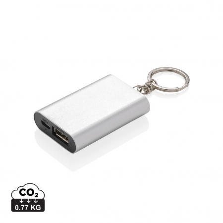 Baterii externe - Powerbanks - Powerbank compact 1000 mAh cu breloc din aluminiu, USB 5V