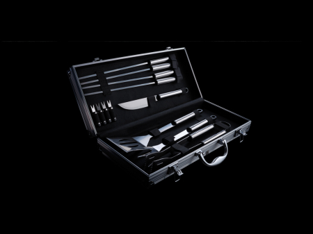 Set ustensile gratar 12 piese in cutie aluminiu [5]