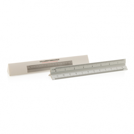 Rigla triunghiulara aluminiu 15 cm cu 5 scale – compacta si portabila [2]
