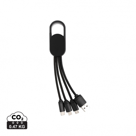 Electronice si accesorii tech - Cablu 4-in-1 cu carabina – iOS, Micro USB, Type-C