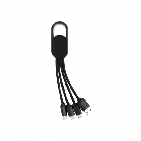 Cablu 4-in-1 cu carabina – iOS, Micro USB, Type-C [1]