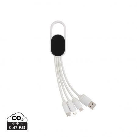 Noutati si inovatii - Cablu 4-in-1 cu carabina – iOS, Micro USB, Type-C