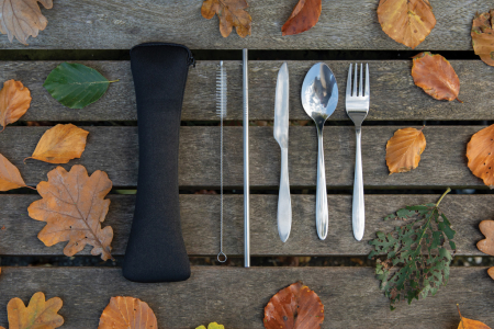 Set tacamuri inox reutilizabile 4 piese cu husa [2]