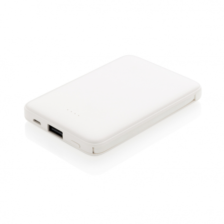 Powerbank 5.000 mAh de buzunar cu cabluri integrate, ABS [4]