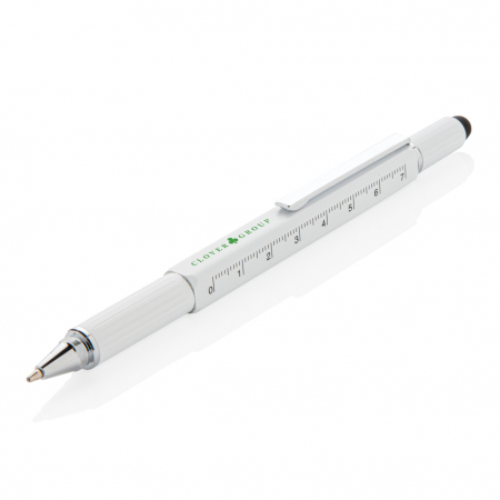 Pix multifunctional 5-in-1 din alama si aluminiu cu stylus si rigla [9]